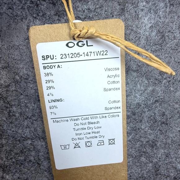 OGL Move Eco Mousse Tucks Brami Top Womens Medium Navy Blue Ruched Built in Bra - Picture 6 of 8